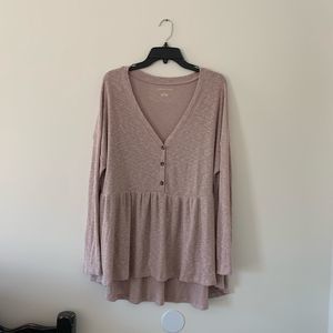 American Eagle long sleeve peplum shirt